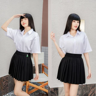 เสื้อนักศึกษาทรงบอย Oversize (ไม่มีกระเป๋า-ไม่เข้ารูป) เสื้อนักศึกษาผู้หญิง Sz.S32-50