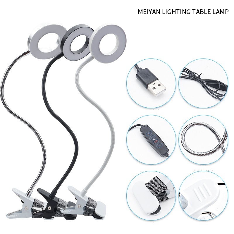 โคมไฟหนีบเสริมความงามขนตา โคมไฟตั้งโต๊ะ โคมไฟ Led Usb พร้อมแคลมป์ ปรับระดับได้ สําหรับร้านเสริมสวย สักคิ้ว
