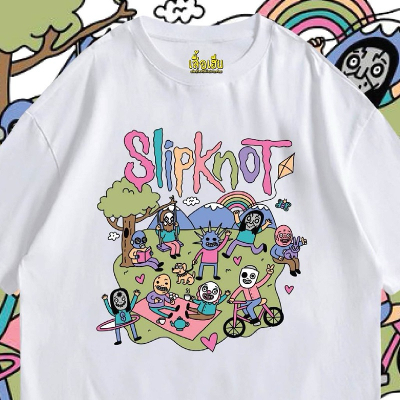 เสื้อยืด Slipknot ลายน่ารัก มือสอง สภาพดี