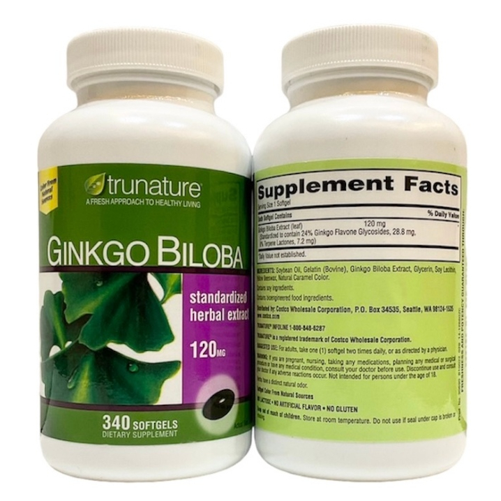 Exp.01/2027 Trunature Ginkgo 120 mg จำนวน 340 เม็ด