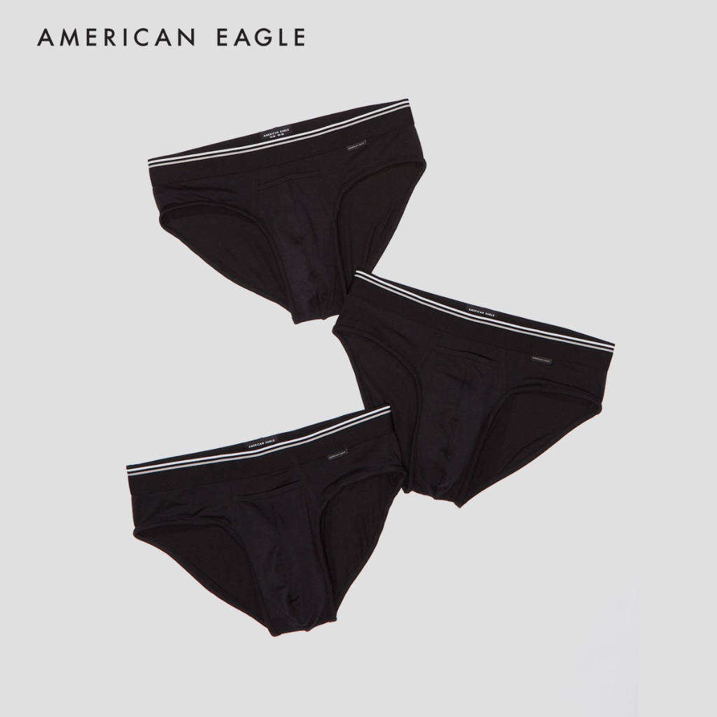 American Eagle Horizontal Fly Ultra Soft Brief 3-Pack กางเกง ชั้นใน ผู้ชาย แพ็ค3ชิ้น (NMUN 023-3961-900)