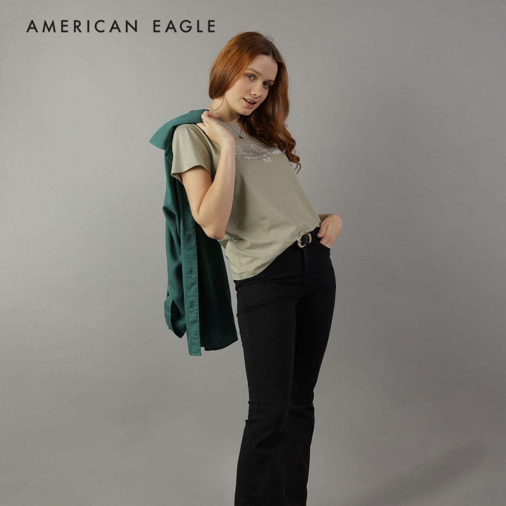 American Eagle Slim Graphic Tee เสื้อยืด ผู้หญิง กราฟฟิค สลิม (NWTS 037-9119-309)