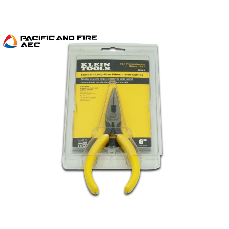 คีมปากแหลม 6 นิ้ว KLEIN TOOLS Standard Long-Nose Pliers-Side-Cutters, 6-Inch