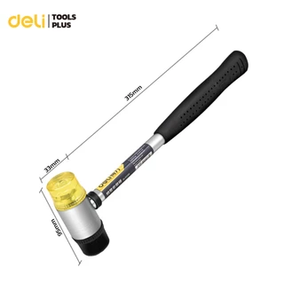 Deli ค้อนยาง ค้อนแบบยาง ค้อนยางหัวกลม น้ำหนักเบา ขนาด 30/35/40 มม แข็งแรง ทนทาน Installation Hammer
