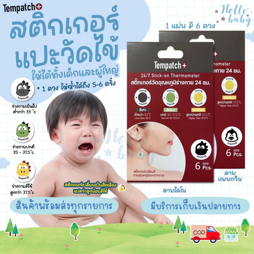 Tempatch+ สติ๊กเกอร์วัดอุณหภูมิร่างกาย