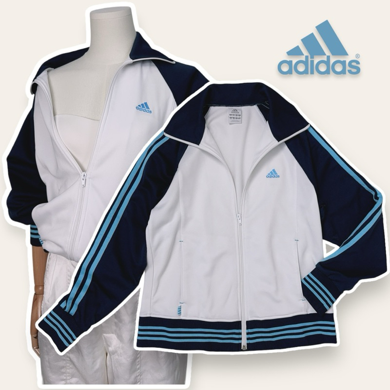 Adidas Jacket ผ้าวอร์ม ปัก logo brand หน้าอก ใส่คลุมตอนออกกำลัง ใส่กันหนาวกันลมเบาๆได้ สาว sport girl แนะนำ