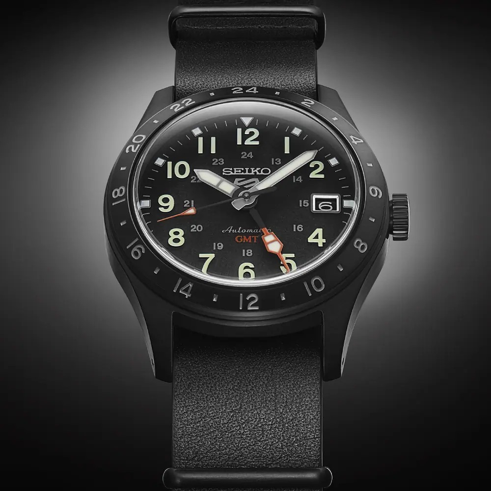 Seiko (ไซโก) นาฬิกาข้อมือ Seiko 5 Sports GMT Field Watch รุ่น SSK023K SSK025K ระบบอัตโนมัติ ขนาดตัวเรือน 39.40 มม.
