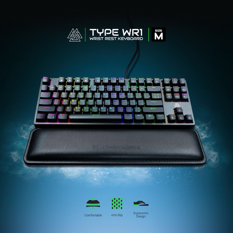 ที่รองข้อมือสำหรับพิมพ์คีย์บอร์ด EGA size M