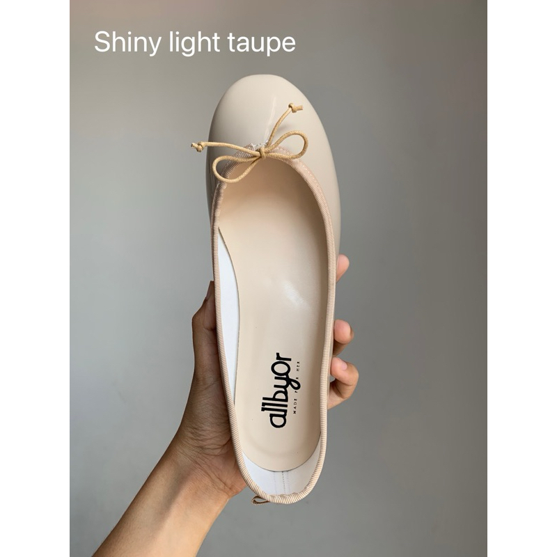 Ballet flat - Shiny light taupe #allbyor
