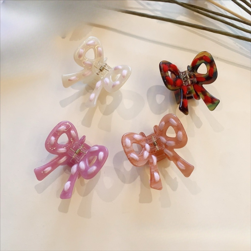 พร้อมส่ง!🇹🇭 ราคา/ชิ้น กิ๊บโบว์หนีบผมอะคริลิค กิ๊บโบว์ประดับเชือกสี ไหมพรมรอบกิ๊บแบบ 3D เนื้องานเกาหลี สีแคนดี้สุดน่ารัก - รูปที่ 7