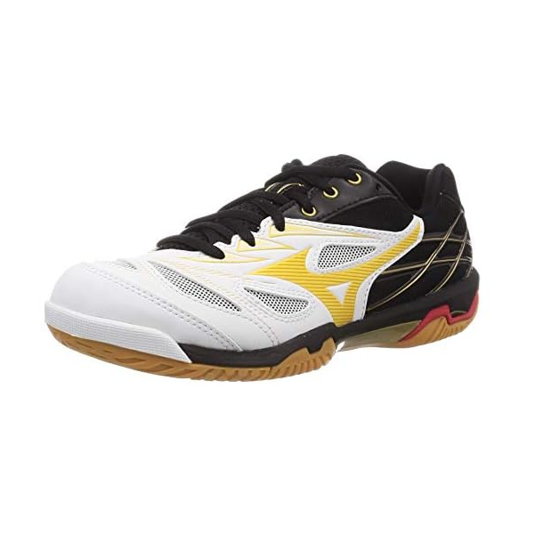 [HOT] [Mizuno] Badminton Shoes Wave Fang NX White/Gold/Black 22.5 cm 3E [From JAPAN]