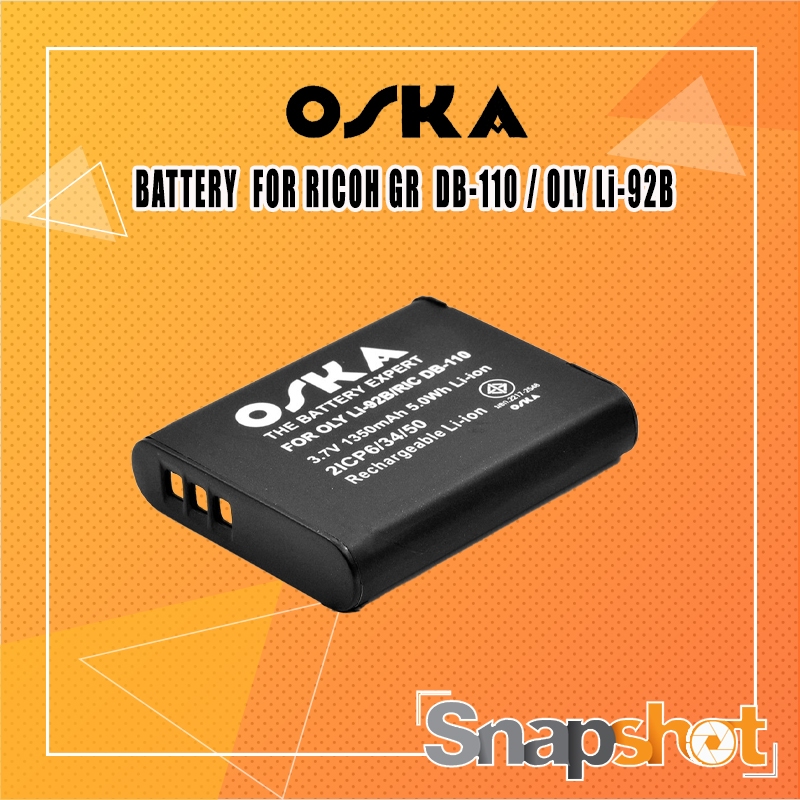 OSKA DB-110 แบตเตอรี่ Rechargeable for GRIII GRIIIx Lithium-Ion Battery (3.6V, 1350mAh) รับประกัน 1ปี