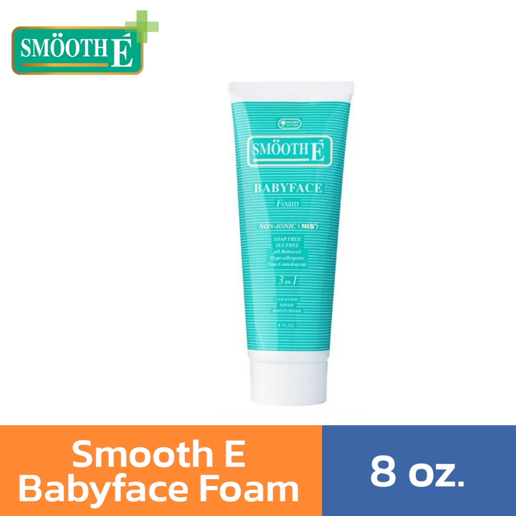 Smooth E Babyface Foam 240กรัม สมูทอี โฟม เบบี้เฟส โฟม สูตรไม่มีฟอง (Non-Ionic) 8 oz./240กรัม