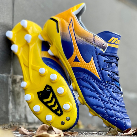รองเท้า สตั๊ด ฟุตบอล มิซูโน่ Mizuno Morelia Neo MD หนังวัวแท้ ฟอกนุ่ม พิเศษ รุ่นท็อป ฟรี ของแถม ถุงผ้า + ดันทรง + กล่อง