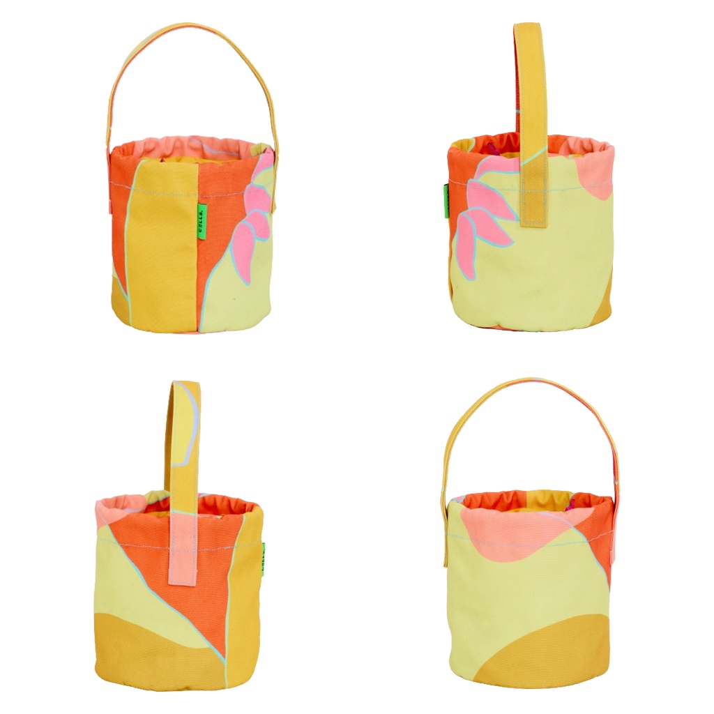 CELLS. กระเป๋าผ้า ทรงถัง รุ่น Mixed Fruit-Bucketbag-S-001