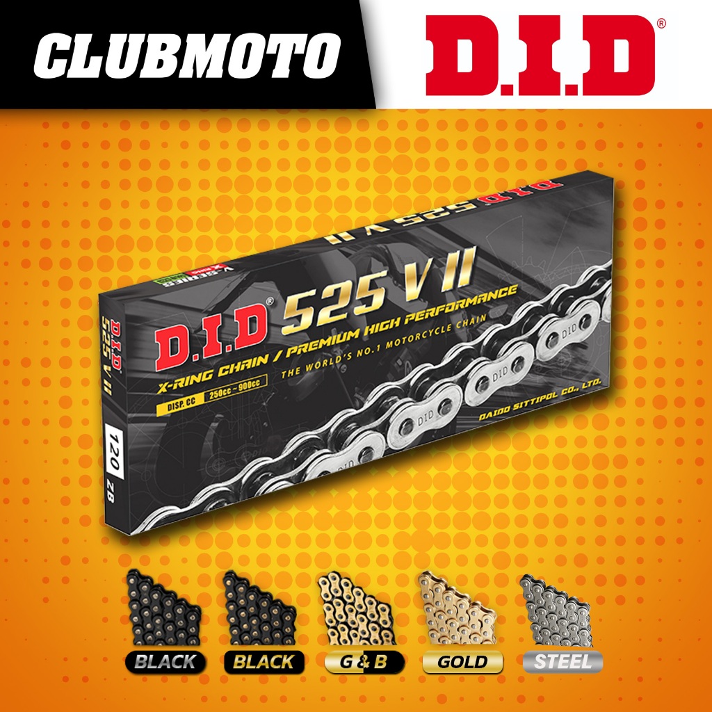 D.I.D โซ่รถจักรยานยนต์  525 V II (X-RING)
