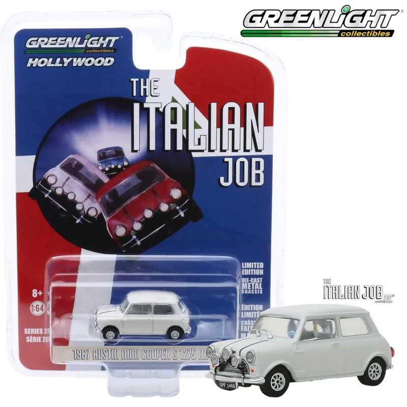 Greenlight | 1967 AUSTIN MINI COOPER S 1275 MKI ขาว (The Italian Job) สเกล 1:64