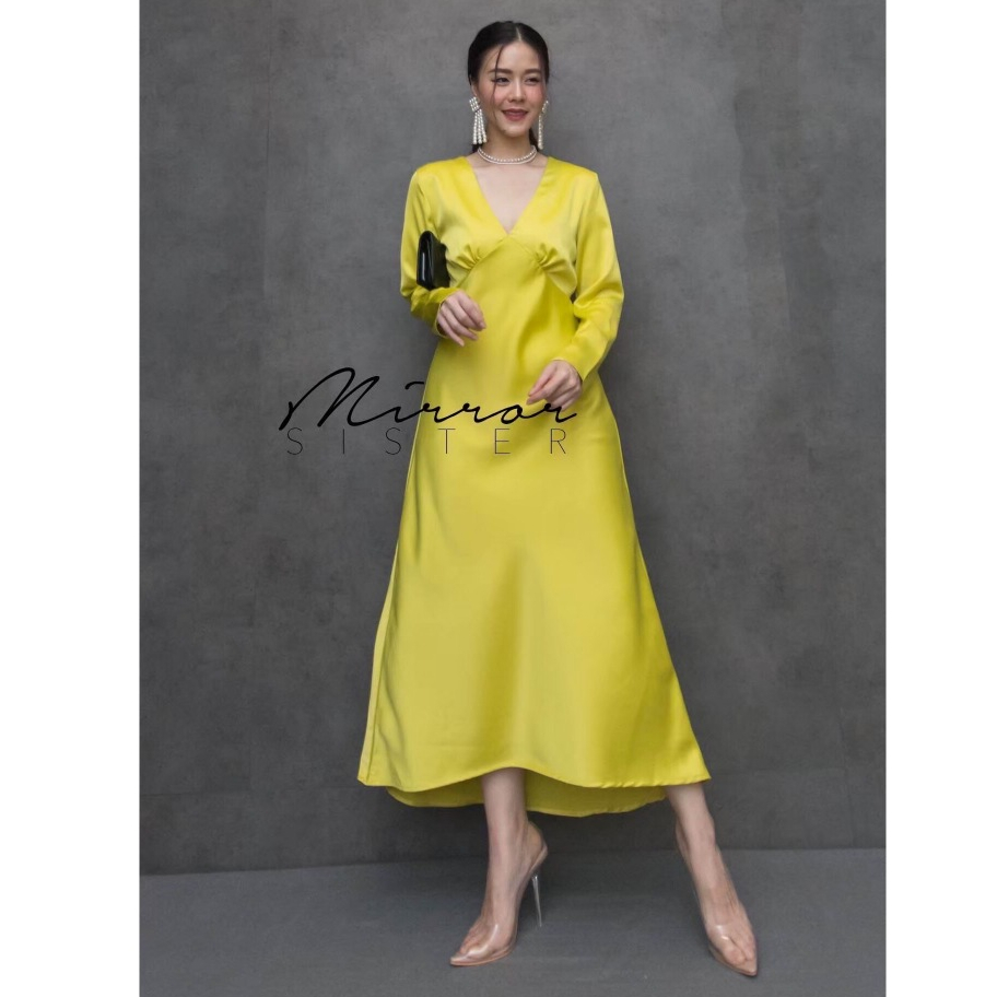 🩷🩷 MirrorSister 31015.9 MaDaMe SieRRa DReSS เดรสทรงสวย เนื้อผ้าสวยมาก SuperPremium ลุคคุณนาย สวยหรู - รูปที่ 7