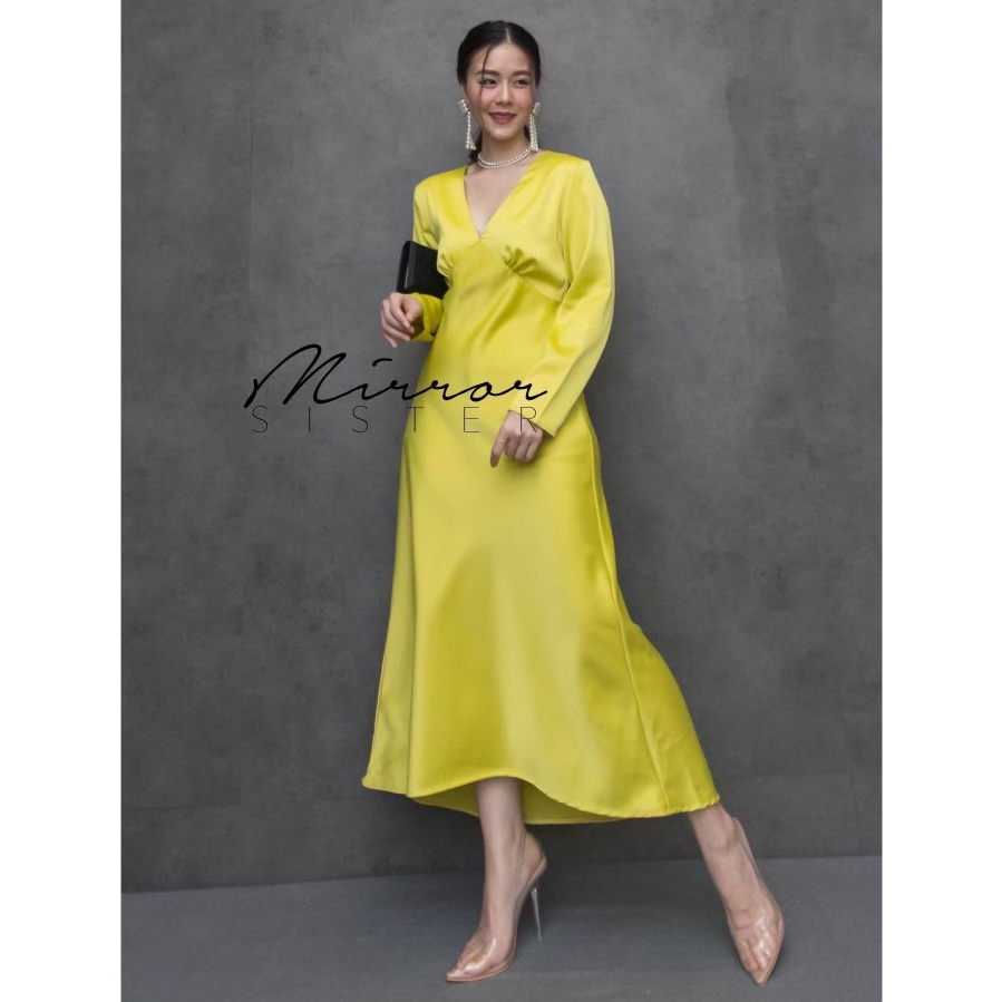 🩷🩷 MirrorSister 31015.9 MaDaMe SieRRa DReSS เดรสทรงสวย เนื้อผ้าสวยมาก SuperPremium ลุคคุณนาย สวยหรู - รูปที่ 3