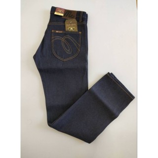 แม๊คยีนส์ กระบอกตรง งานกระดุม ผ้าหนังไก่แท้