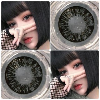 คอนแทคเลนส์ รุ่น Tommy 3 Tone สีดำ/Black มีสายตา (0.00)-(-7.…