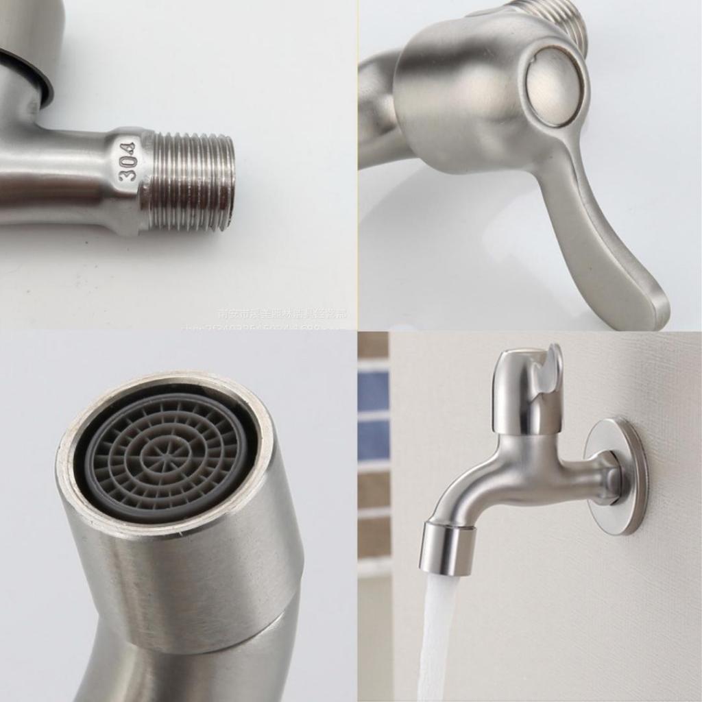 ก๊อกนํ้าสแตนเลส 304 ก๊อกนํ้าเอนกประสงค์ อ่างล้างหน้า ล้างมือ หัวก๊อกกรองนํ้าถนอมมือ - รูปที่ 2