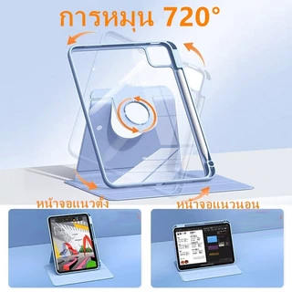 เคส Redmi Pad SE 11นิ้ว การหมุน 720° มาพร้อมถาดใส่ปากกา Magnetic อะคริลิก Protective Case Redmi Pad SE เคส