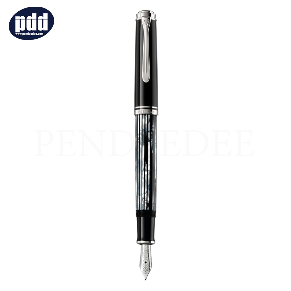 Pelikan ปากกาหมึกซึม พีลีแกน เอ็ม605 - Pelikan Souveran M605 Fountain Pen Tortoiseshell-Black (เครื่องเขียน Pendeedee)