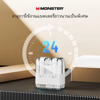 Monster XKT12 หูฟังบลูทูธ คุณภาพเสียง HIFI TWS บลูทูธ 5.3 เคสโปร่งแสง ไฟLed การโทรHD โหมดเกม เวลาแฝงต่ำ