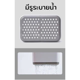 กล่องใส่ช้อนส้อม ที่วางตะเกียบ มีถาดบรรจุน้ำให้พร้อม สามารถยกเทได้เลย โดยที่ไม่ต้องถอดถาดรองน้ำออกก็ได้ ถาดรองน้ำเป็นพ