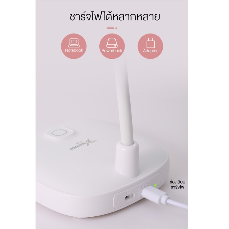 YAGE โคมไฟตั้งโต๊ะLED ถนอมดวงตา โคมไฟอ่านหนังสือ 80T034 - รูปที่ 5