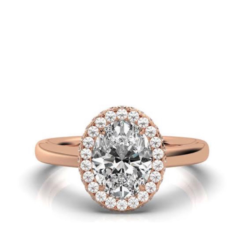 CVD Diamond Solitaire Ring แหวนเพชรแท้ ทองคำ 9K 1.05 ct HPHT Lab Grown Diamond น้ำ 100 (D) VS1 ทองคำ