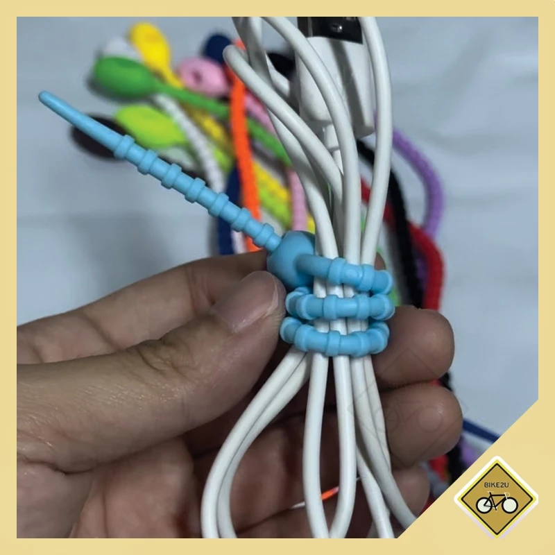 สายรัด ซิลิโคน 120 150 215 260 mm คล้องพวงกุญแจ จี้ อเนกประสงค์ DIY จัดระเบียบ 4 ขนาด  หลายสี พร้อมส่งในไทย thumbnail 6