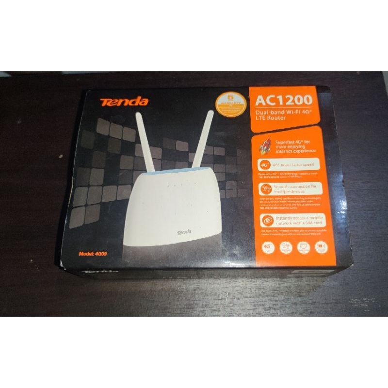 Tenda 4G09 WiFi Router AC1200 เราเตอร์ 4G 2CA รองรับทุกเครือข่าย (ประกันศูนย์)
