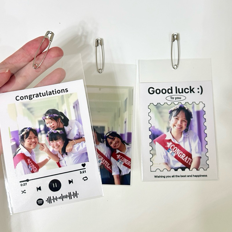 รูปภาพพร้อม เข็มกลัดเสื้อ ขนาด 3x4 นิ้ว ส่งรูปในแชท พร้อมส่ง