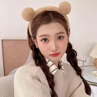 [จัดส่งจากกรุงเทพฯ] ที่คาดผมหูหมีน่ารัก เครื่องประดับผมสไตล์เกาหลี วัสดุผ้าพลัฌ กิ๊บติดผมแฟชั่นเกาหลีอเนกประสงค์
