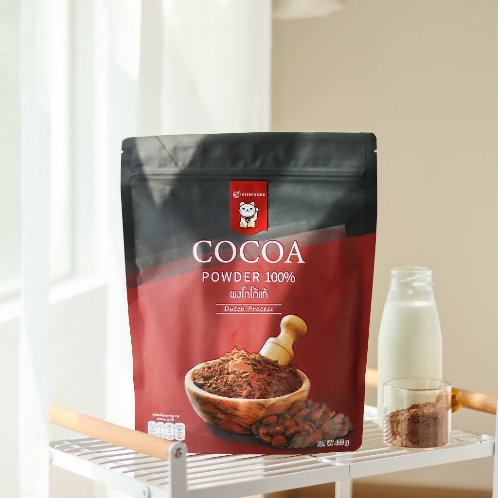 ผงโกโก้ 100% สูตรคลาสสิก 400 กรัม – สีเข้มสวย ไม่ติดเปรี้ยว คุ้มต้นทุน (Cocoa Powder 100% Classic) - 4