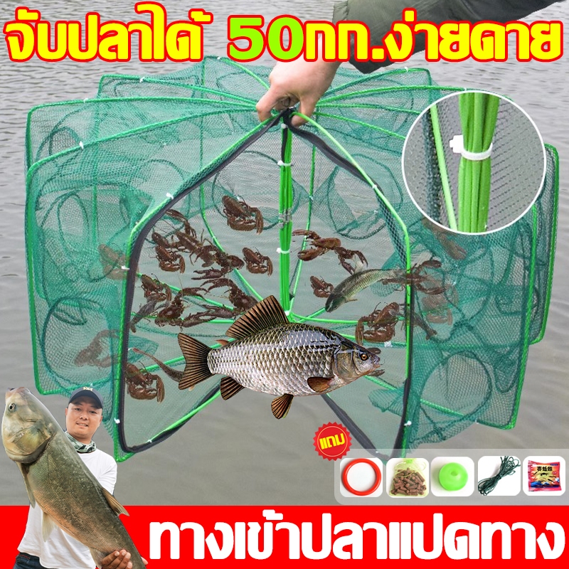 แถม เหยื่อปลา50ซอง PUYU แพ็ค 10 ชิ้น 6/8 ตาข่ายดักปลา อุปกรณ์ตกปลา ที่ดักกุ้ง มุ้งดักกุ้ง ลอบดักปลา มองดักปลา