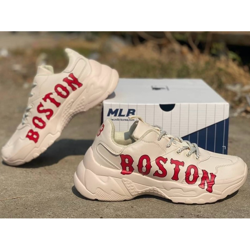 👟ฮิตสุด รองเท้าผ้าใบ MLB Boston 😘เสริมส้น สไตล์เกาหลี เกาใจ😛 ปกตรงแน่นอนจ้า