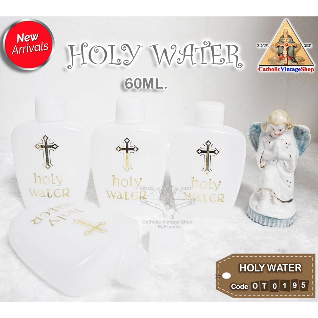 ขวดน้ำเสก ขวดเปล่า  PVC พลาสติก  บรรจุน้ำเสกศักดิ์สิทธิ์  Catholic bottle คาทอลิก Holy Water #OT0195