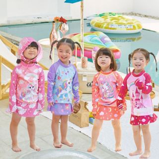 ชุดว่ายน้ำเด็ก กระโปรง ลายน่ารักที่สุด ใหม่ล่าสุด ชุดพร้อมหม…