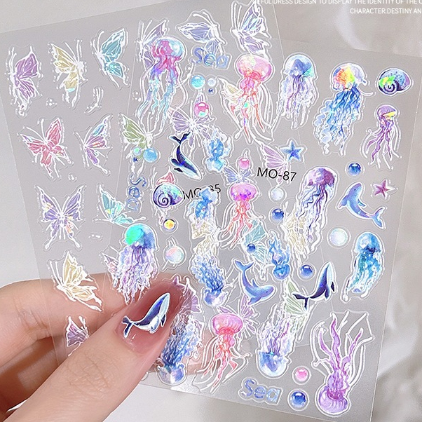 สติกเกอร์ติดเล็บสีพาสเทล