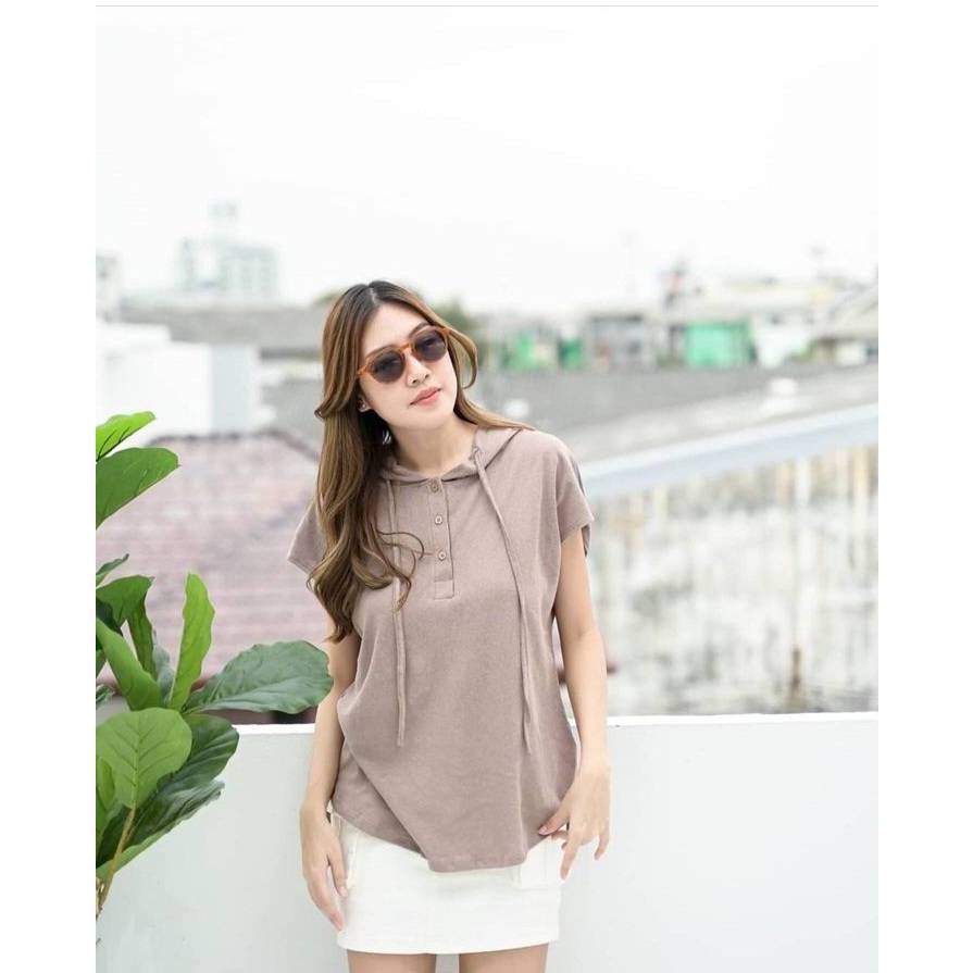 เสื้อสลาฟแขนกุดดีเทลมารุ่นนี้เนื้อผ้าบางใส่สวย E101