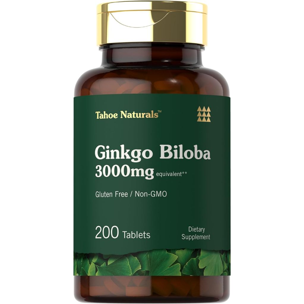Carlyle Ginkgo Biloba | 3000mg Per Serving | 200 Tablets Extra Strength | Vegetarian | Non-GMO &amp; Gluten Free Supplement