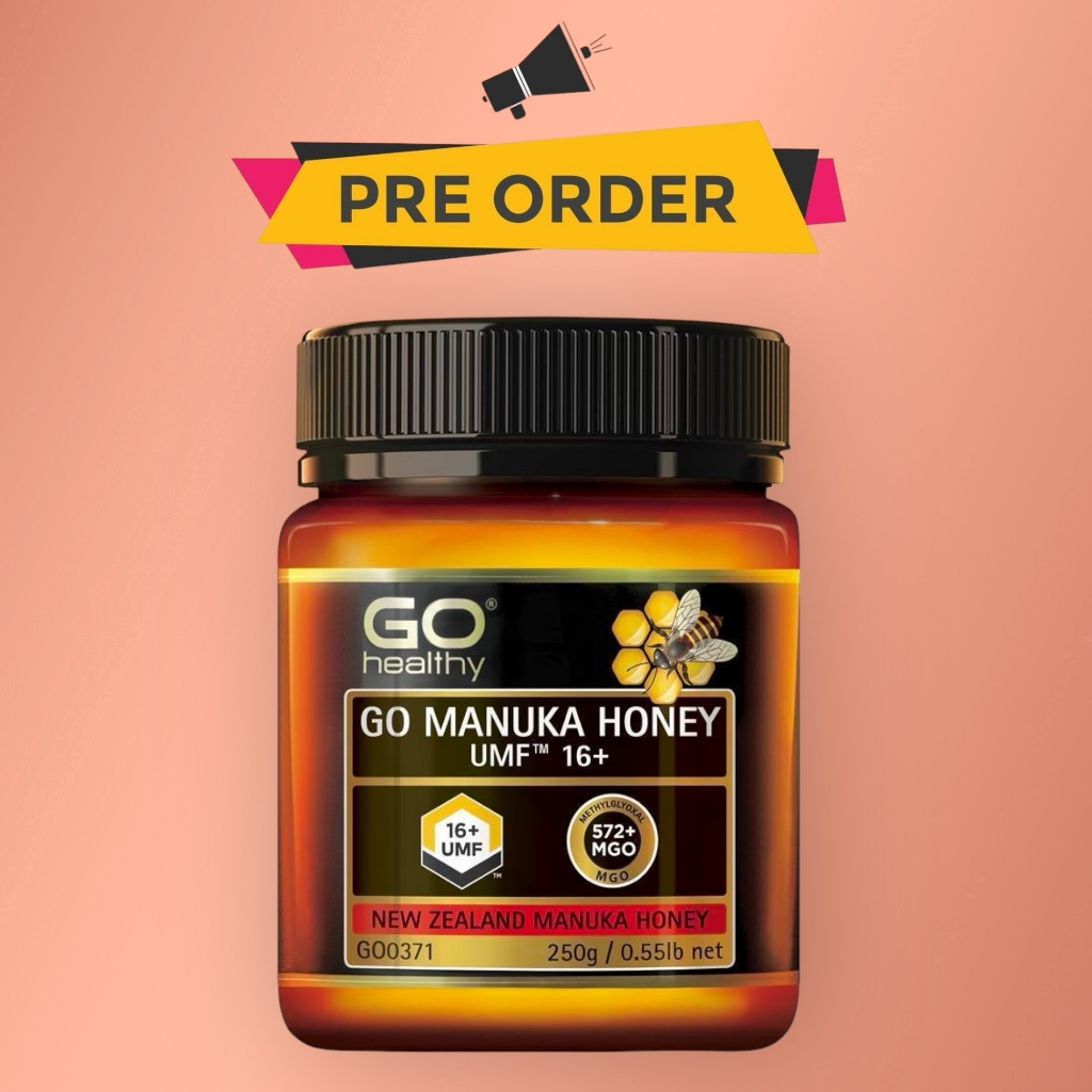 Manuka Honey UMF 16+ (MGO 570+) 250gm น้ำผึ้งมานูก้า แบรนด์ GO Healthy