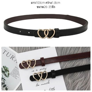 พร้อมส่ง!! เข็มขัดสไตล์เรียบง่าย สไตล์เกาหลี แฟชั่นตกแต่ง เข็มขัดเส้นเล็กสำหรับผู้หญิง เข็มขัดหนังPU（P81）