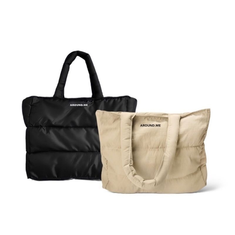 กระเป๋า aroundme รุ่น puffy bag สีครีม
