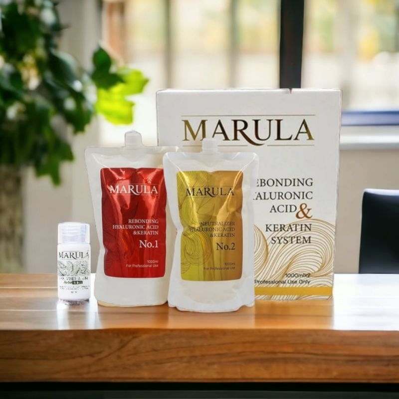 MARULA-ชุดเคราตินถาวร ยืดได้-ดัดได้6-8ท่าน(หัวเชื้อไฮยามิกซ์+น้ำนม)