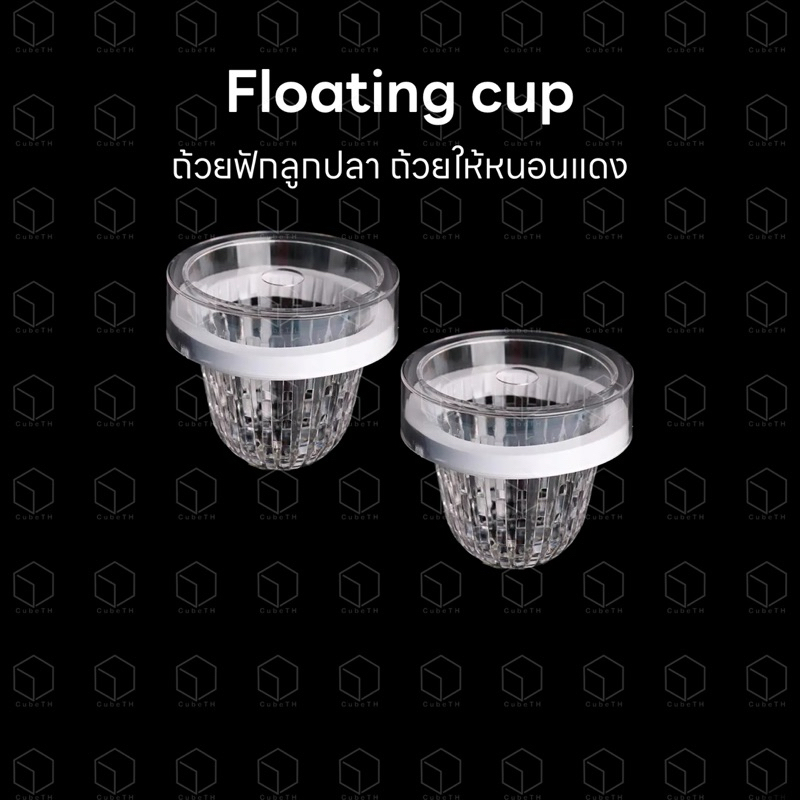 Floating cup ถ้วยฟักลูกปลา ถ้วยให้หนอนแดง