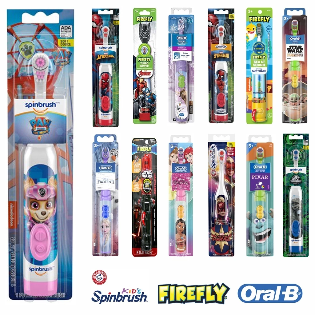 ของแท้นำเข้า🇺🇸 💥ถูกที่สุด💥แปรงสีฟันไฟฟ้าเด็ก 3ปี+ Oral B และ Colgate Kids Firefly